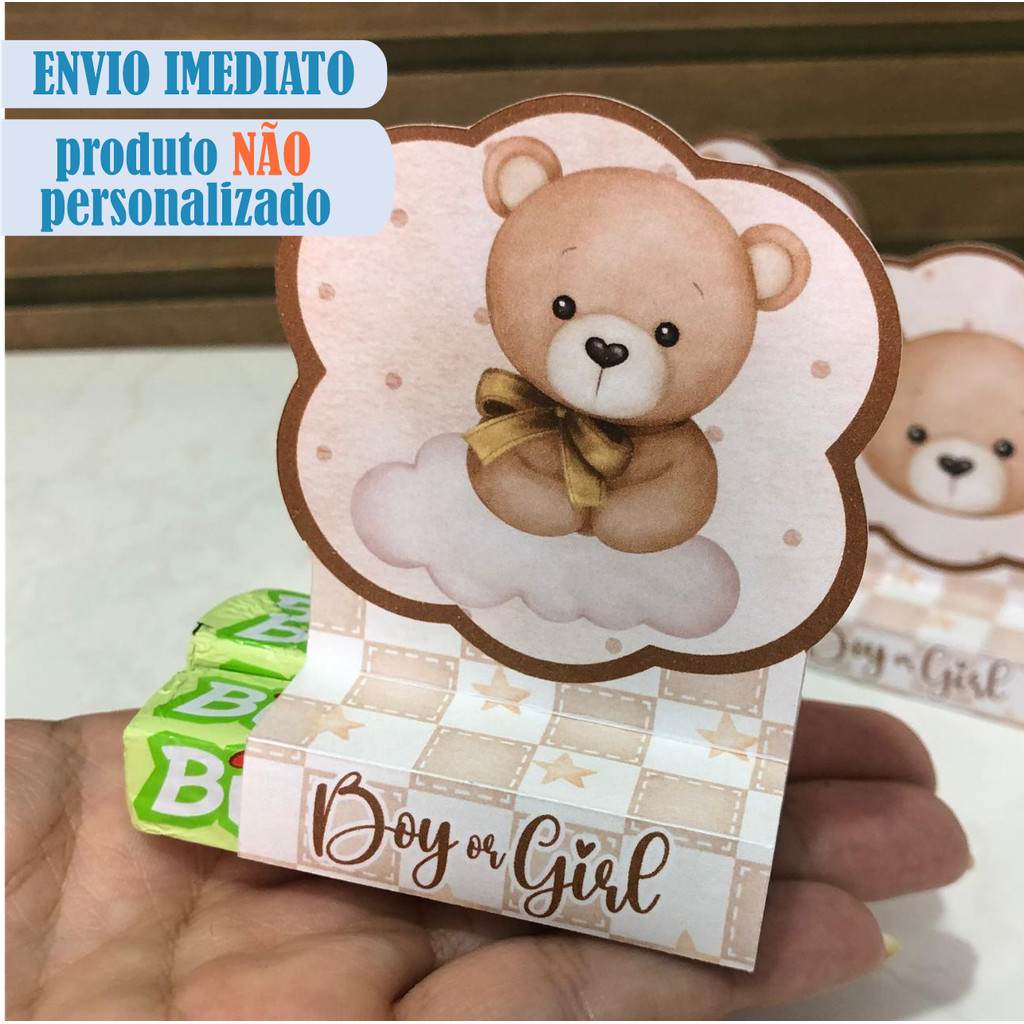 Porta Bis Ursinho Luxo: Chá Revelação Mágico!