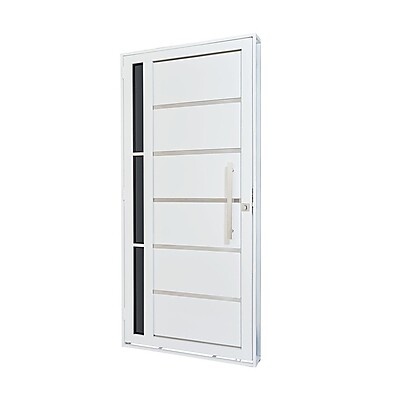 Porta de Aço Lambri 215x100cm: Beleza e Segurança