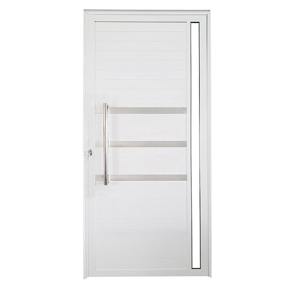 Porta de Alumínio com Visor 210x80cm – Linha Veneza Bergamo