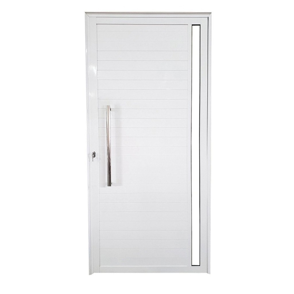 Porta de Alumínio com Visor Veneza: 210x90cm