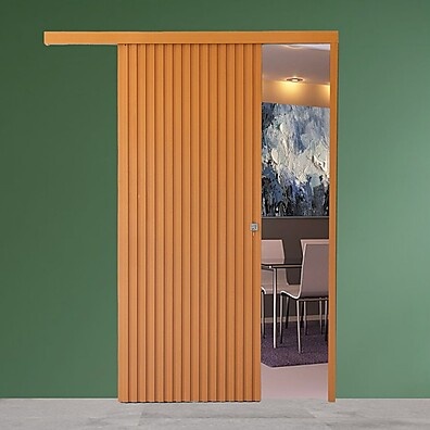 Porta de Correr Ripada 210x82cm: Elegância e Praticidade
