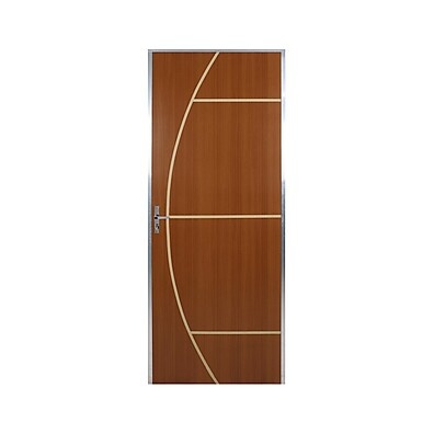 Porta de Madeira Lisa 212x85cm com Batente de Alumínio – Elegância e Durabilidade