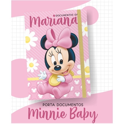 Porta Documentos Personalizado para Você e Seu Bebê – Tema Meninas 🎀