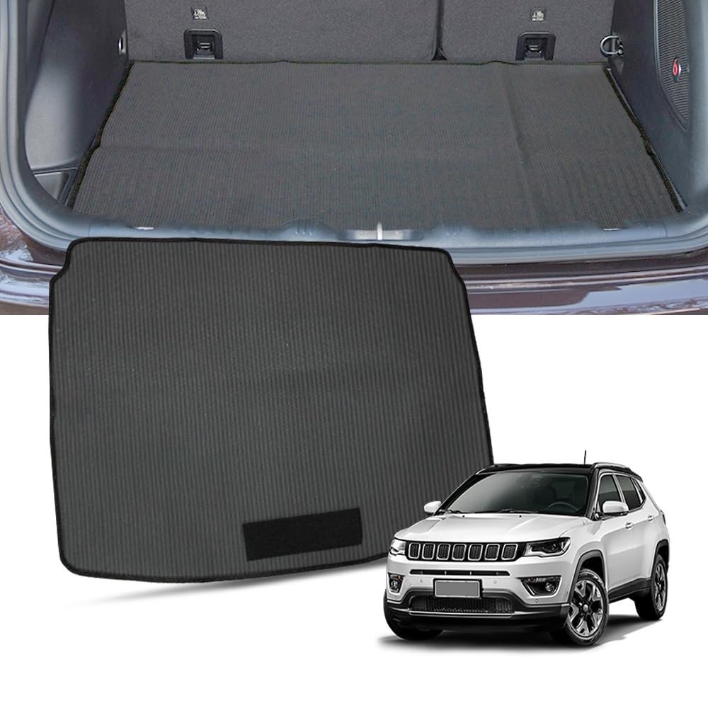 Tapete Porta Malas Borracha Jeep Compass 2017-2025: Proteção Impermeável e Antiderrapante