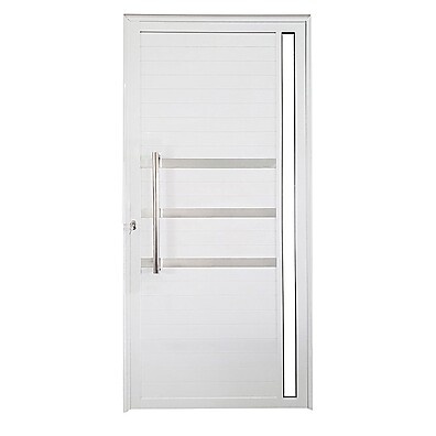 Porta Lambril Branca 210x80cm com Friso e Visor – Linha Veneza