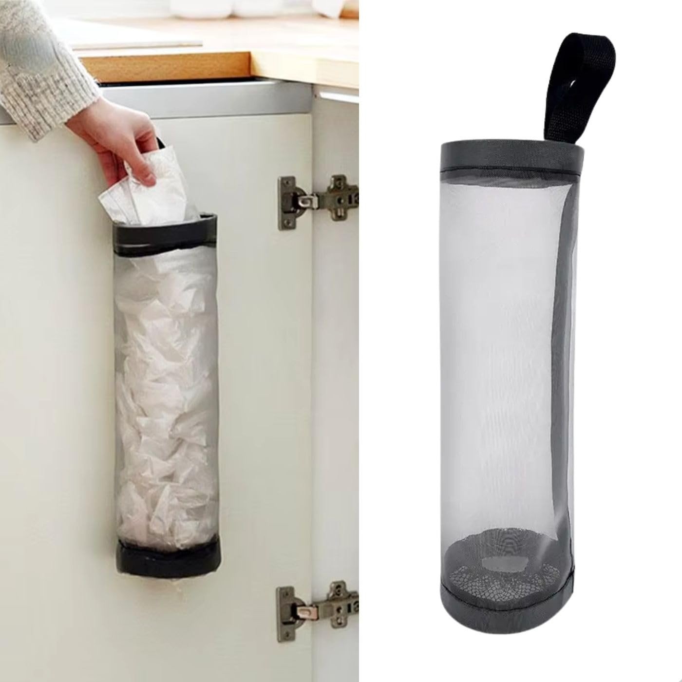 Porta Sacolas Dispenser Organizador Multiuso - Nylon Resistente para Cozinha e Lavanderia