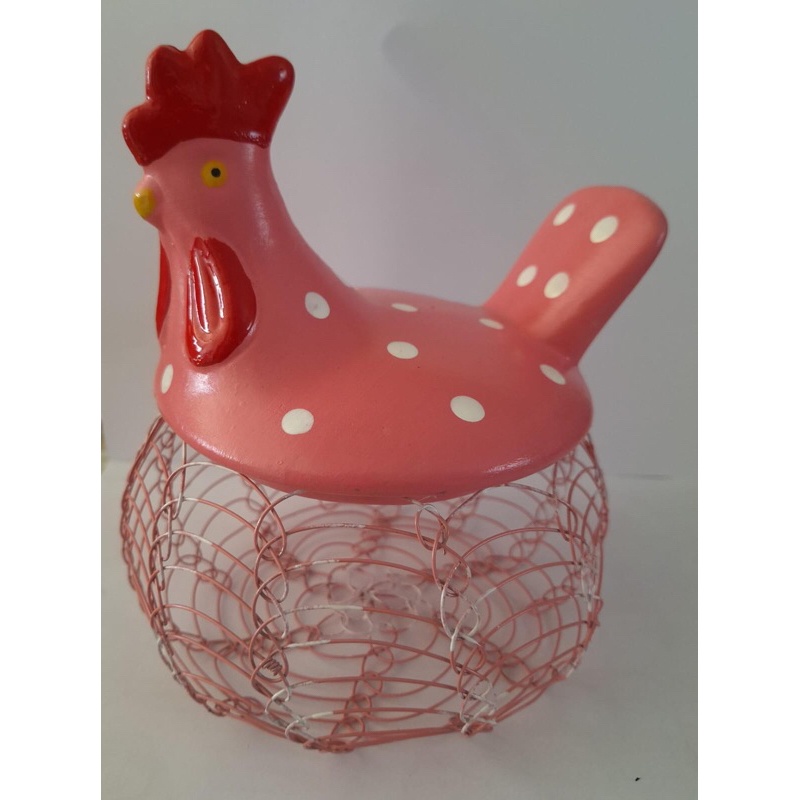 Porta Ovos Galinha Rosa: Charme e Organização!