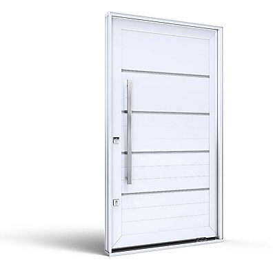 Porta Pivotante de Alumínio com Puxador de 1m Lucasa 225x130