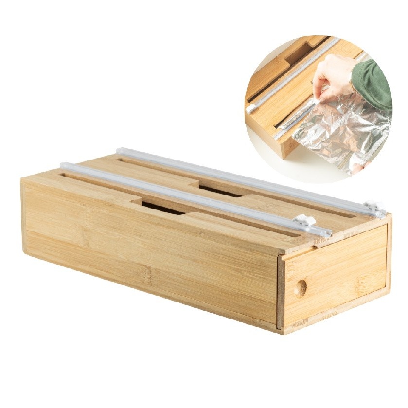 Porta Rolos de Cozinha 2 em 1: Bambu e Praticidade