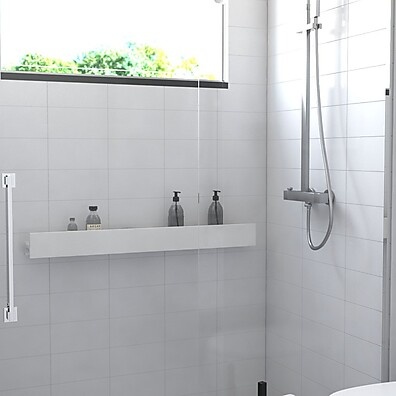 Porta Shampoo Linear 100cm – Elegância e Praticidade no Banheiro