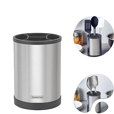 Porta Talheres Giratório Inox: Organize sua Cozinha!