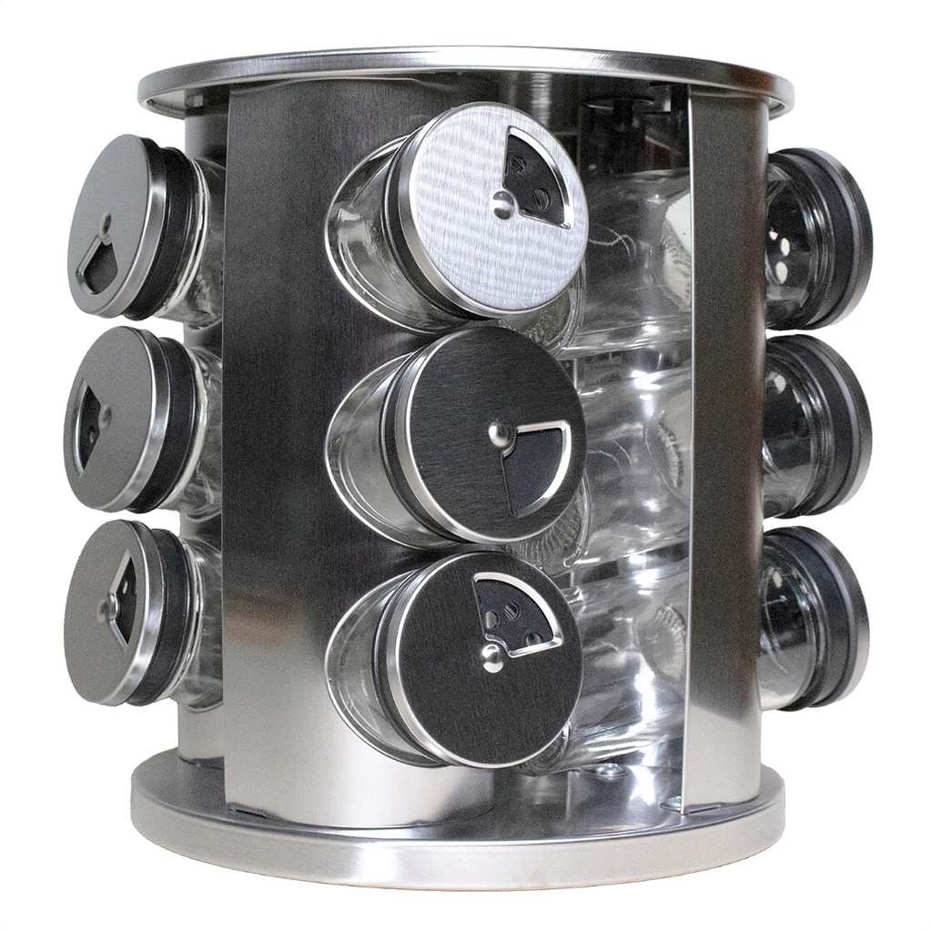Porta Tempero Giratório Inox: Organize sua Cozinha!
