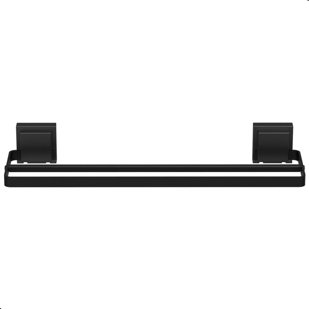Porta Toalha com Ventosa Duplo Preto Max: Prático e Elegante