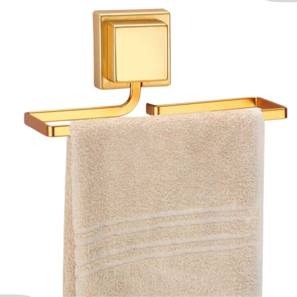 Porta Toalha de Rosto Sem Furo Dourado Arthi – Fixação Fácil