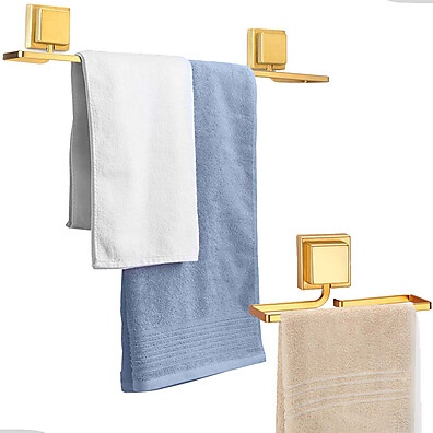 Porta Toalhas Dourado Sem Furo: Elegância e Praticidade