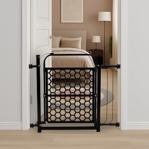 Portão de Segurança Ajustável 68-83cm para Bebês e Pets | Estrutura Reforçada com Instalação por Pressão