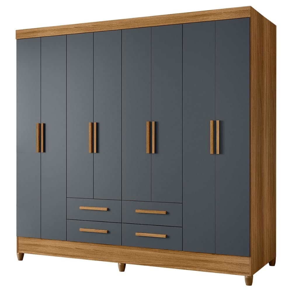 Guarda-Roupa Casal Montana 8 Portas 4 Gavetas – Design Moderno e Espaço Inteligente