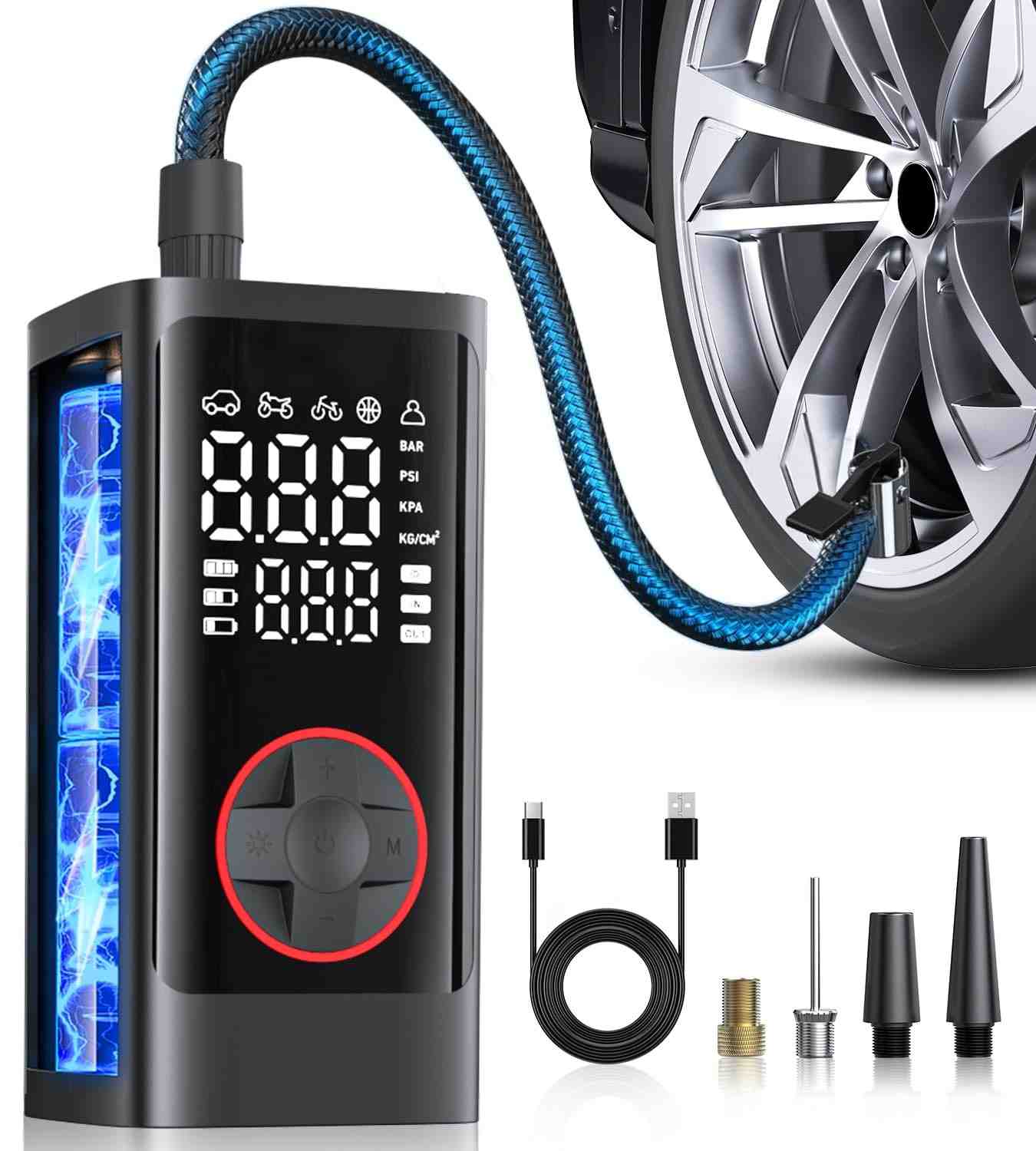 Pumptiva Compressor de Ar Portátil: Pneus Sempre Cheios com 150PSI de Potência!