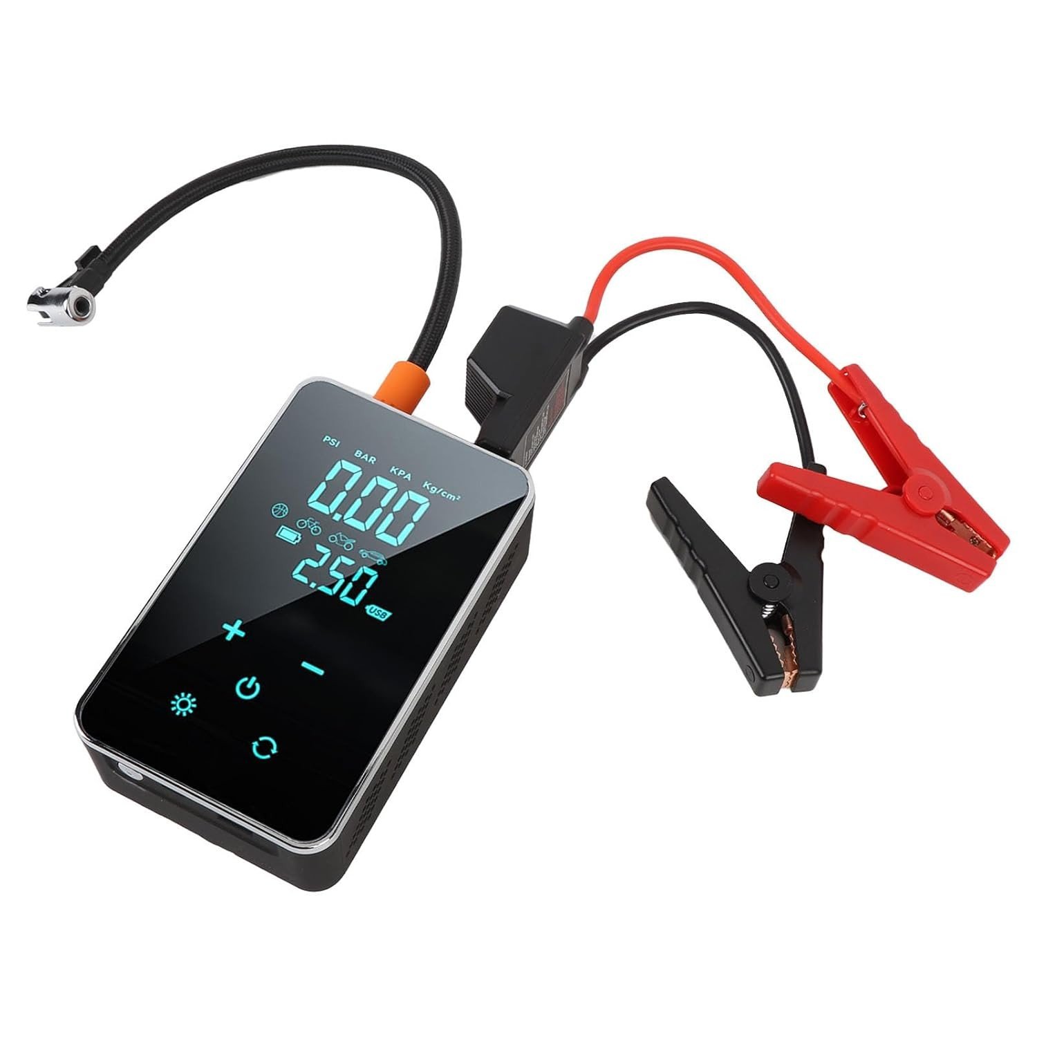 Compressor de Ar Portátil 150psi: Inflador Sem Fio Inteligente para Carros e Bicicletas