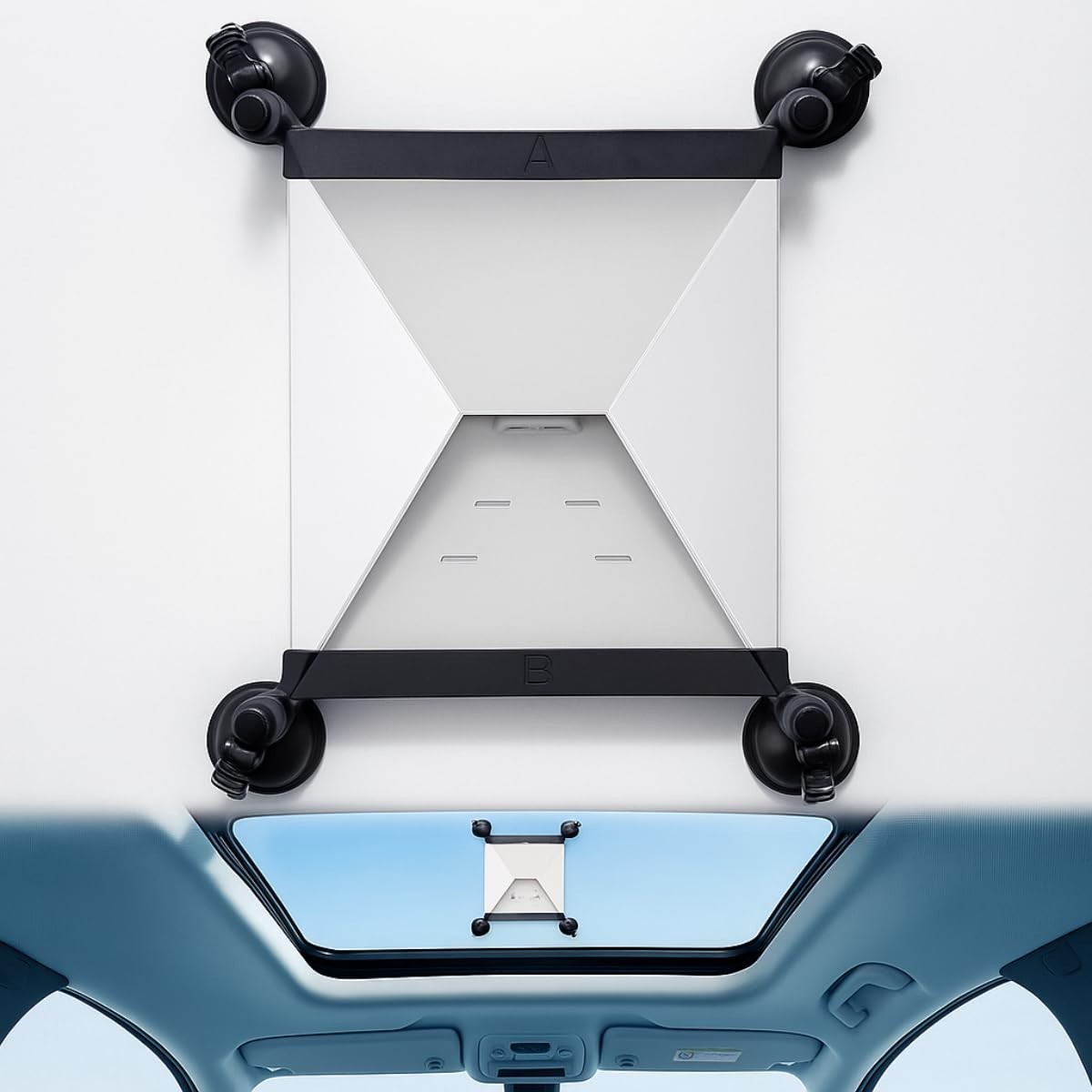 Suporte Veicular Starlink Mini G3/G4: Instalação Interna Segura e Portátil com Ventosas Potentes