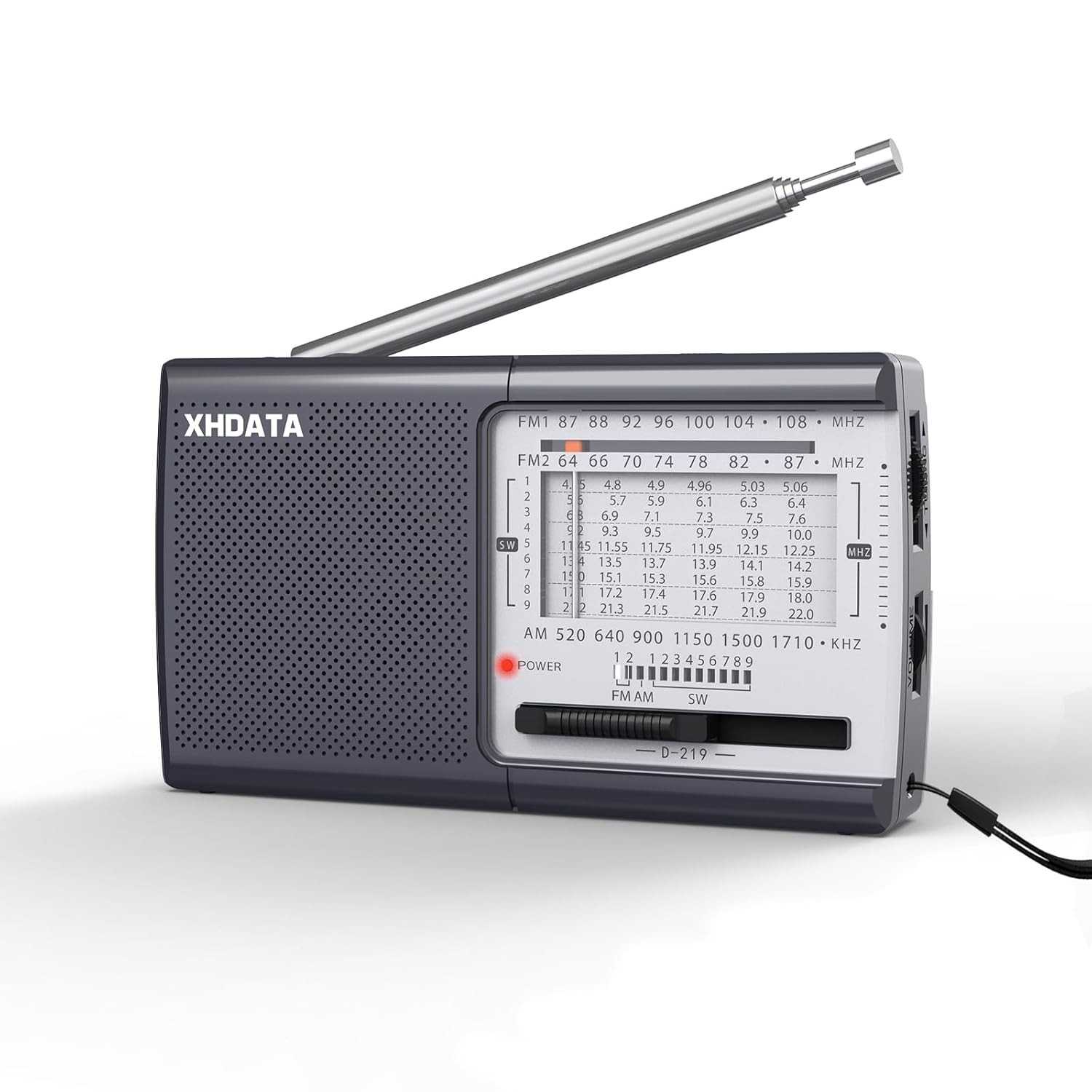 Rádio Portátil XHDATA D219: Som Claro, Recepção Forte e Design Compacto para Todas as Gerações