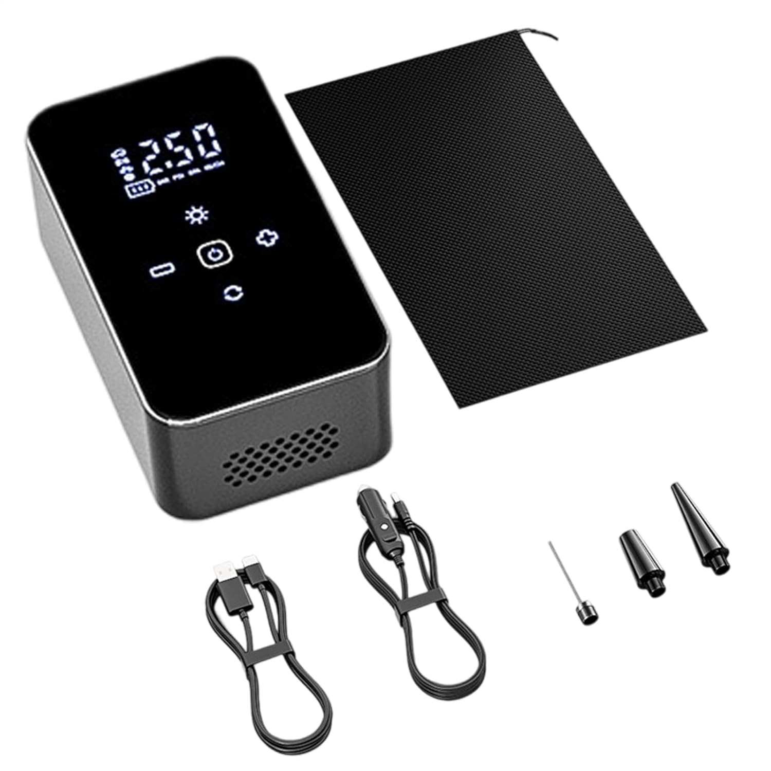 Inflador De Pneus Portátil,Compressor de Ar Portátil com Ecrã Tátil - Inflador De Pneus Elétrico Recarregável Para Moto, Bicicleta, Carro, Caminhão, RV, Casa, Acampamento E Ciclismo