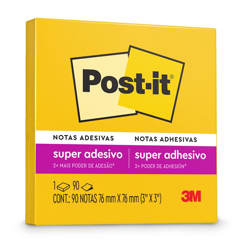 Post-it Amarelo 76x76mm: Organize-se com 3M!