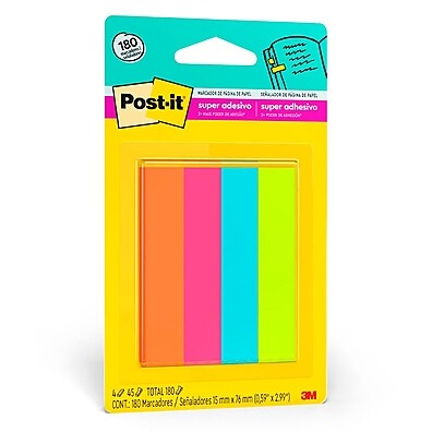 Post-it Flags: Organize-se com 180 Marcadores Adesivos 3M