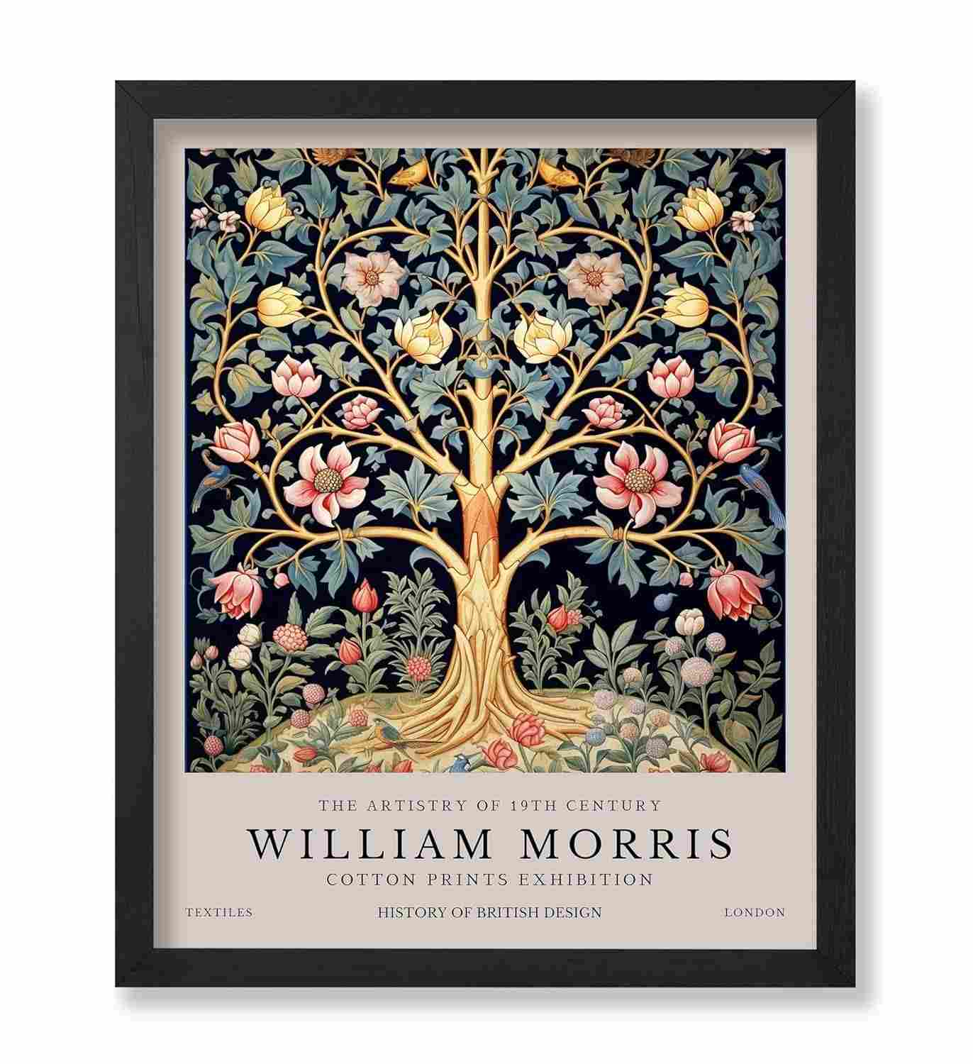 Pôster William Morris - Árvore da Vida - Arte Botânica para Decoração de Parede