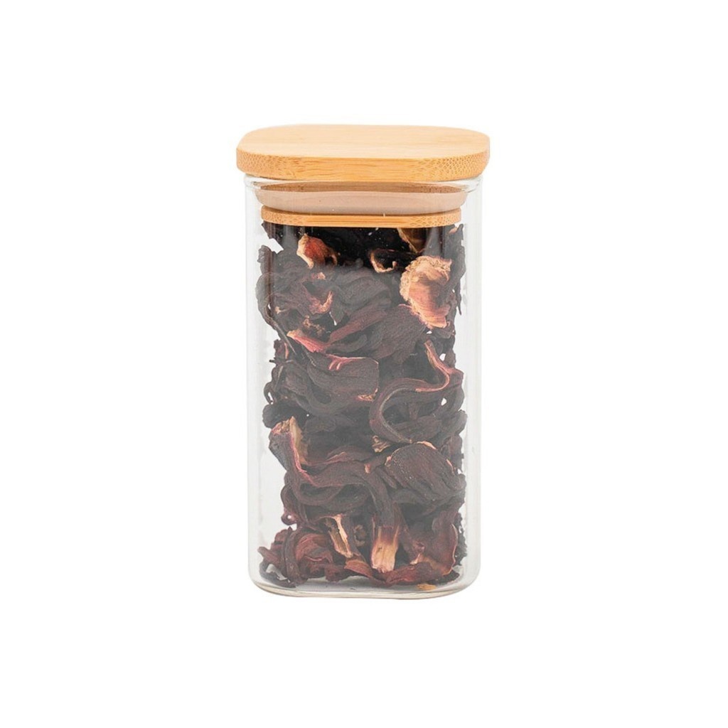 Pote de Vidro 250ml com Bambu: Organize com Estilo!