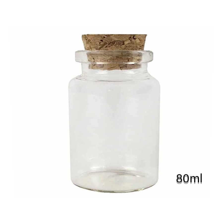 Pote de Vidro 80ml com Rolha: Elegância e Praticidade