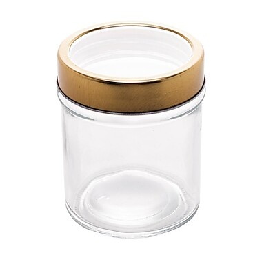 Pote de Vidro Dourado Lyor: Elegância na Sua Cozinha
