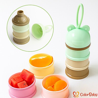 Pote Leite em Pó: 3 Camadas, Portátil - ColorBaby