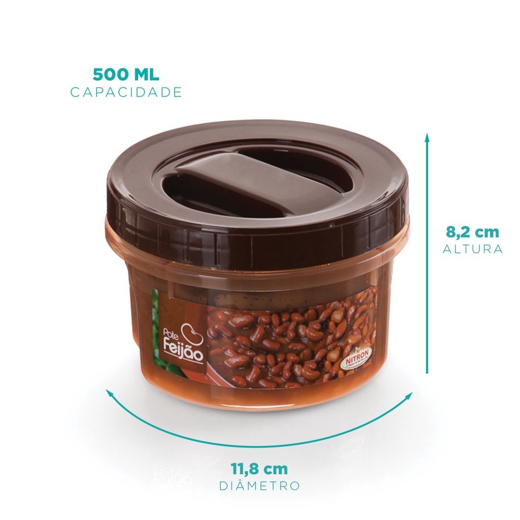 Pote Temperos 500ml Nitron: Organize com Estilo!