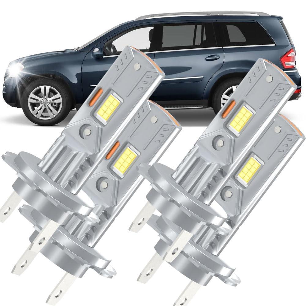 Kit 4 Lâmpadas LED H7 para Mercedes-Benz GL450/ML350/E/GLK - Alta Potência e Durabilidade