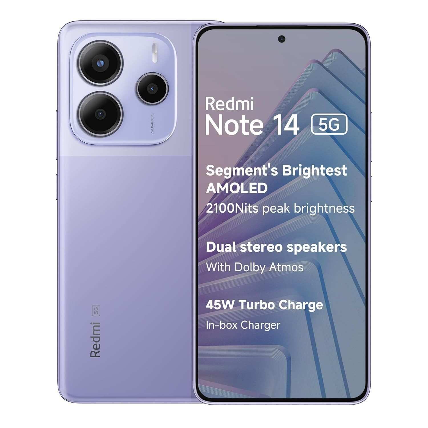 Smartphone Xiaomi Redmi Note 14 5G NFC Violeta Lavanda: 8GB RAM, 256GB ROM - Potência e Estilo!