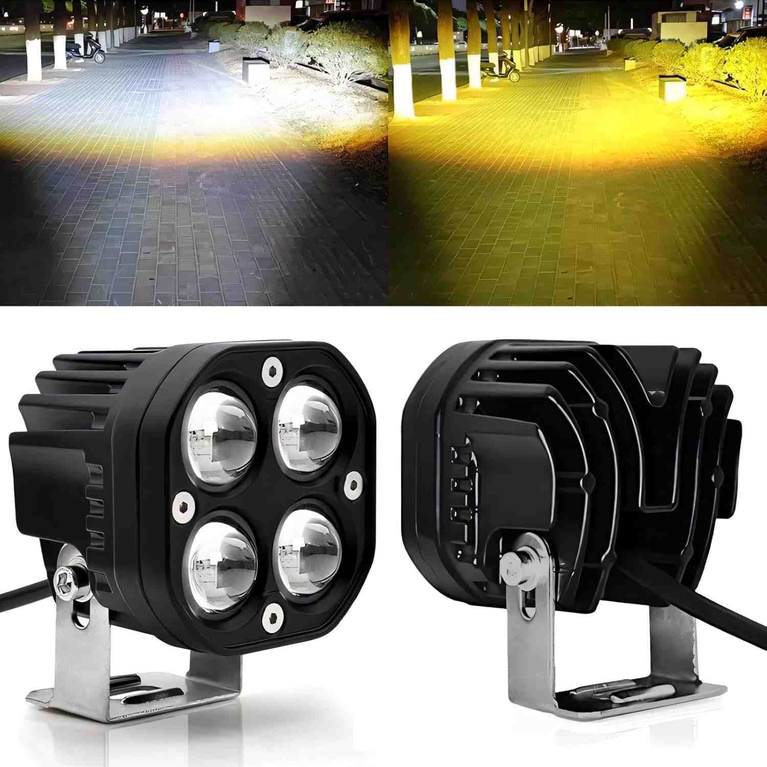 Farol de Neblina LED 7.5cm 40W: Iluminação Potente e Versátil para Seu Veículo