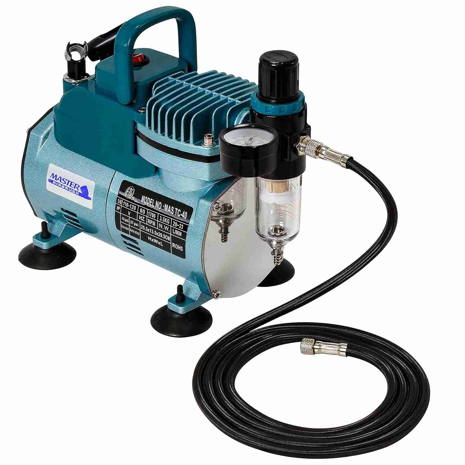 Master Airbrush TC-40: Compressor Aerógrafo Profissional Potente e Silencioso