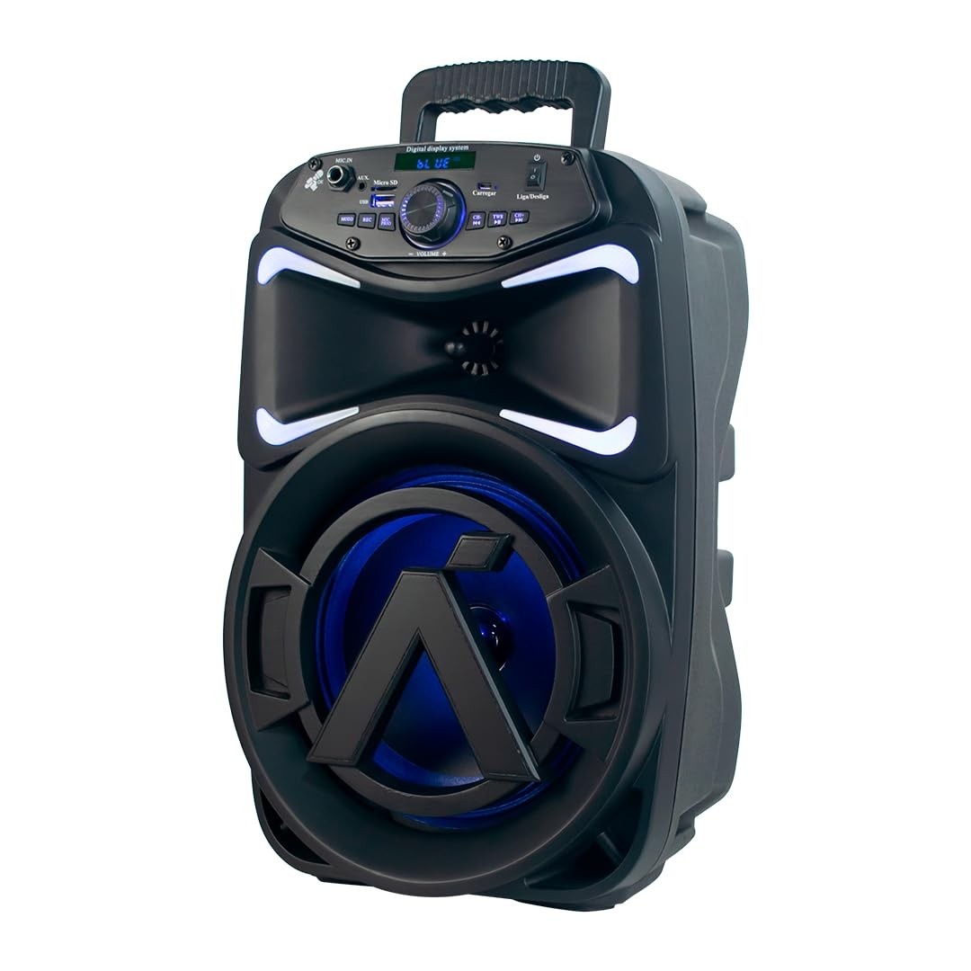 Caixa de Som Amplificada Bluetooth 8" 250W Aquário: Som Potente e Portátil!