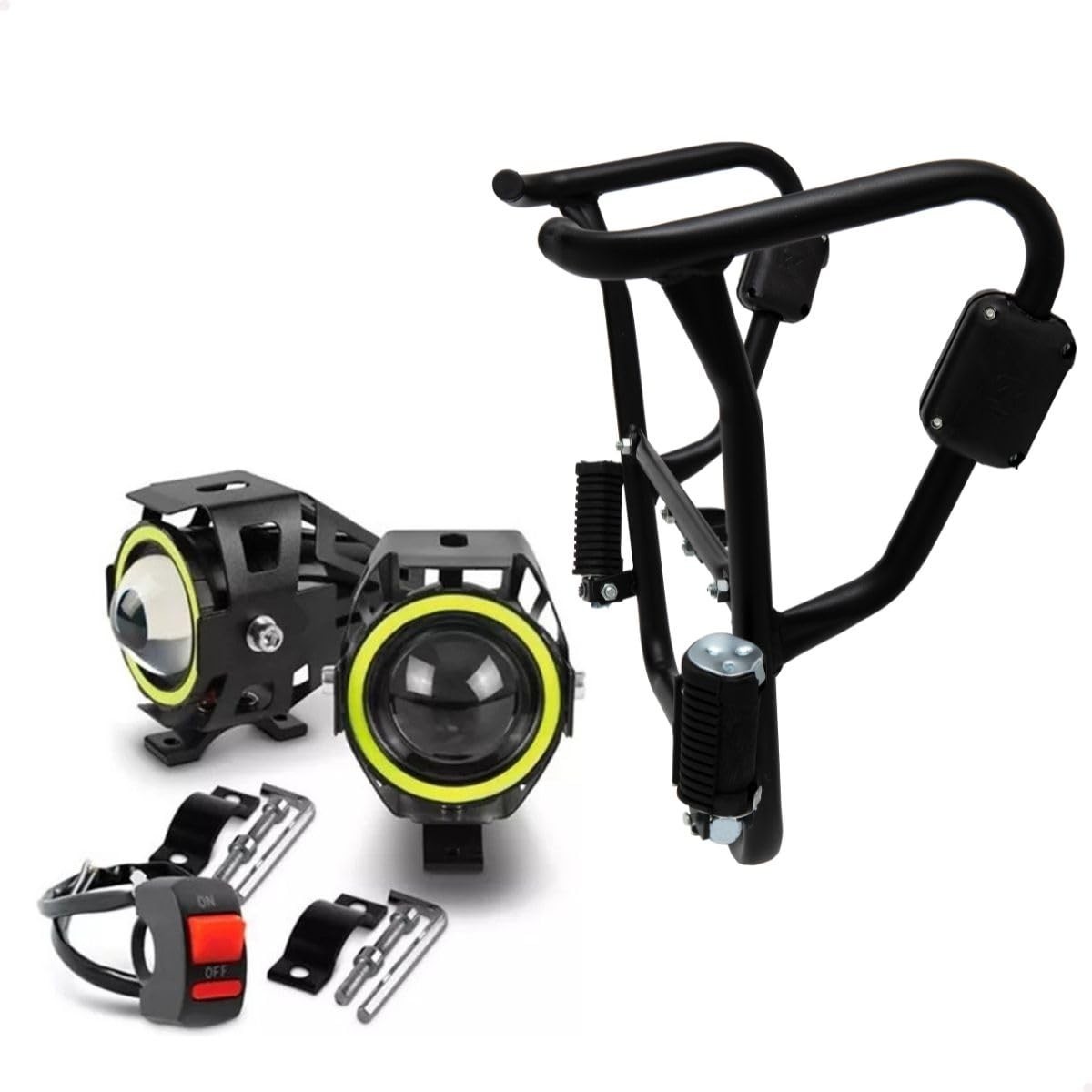 Protetor de Carenagem e Motor Yamaha Crosser + Farol LED Potente