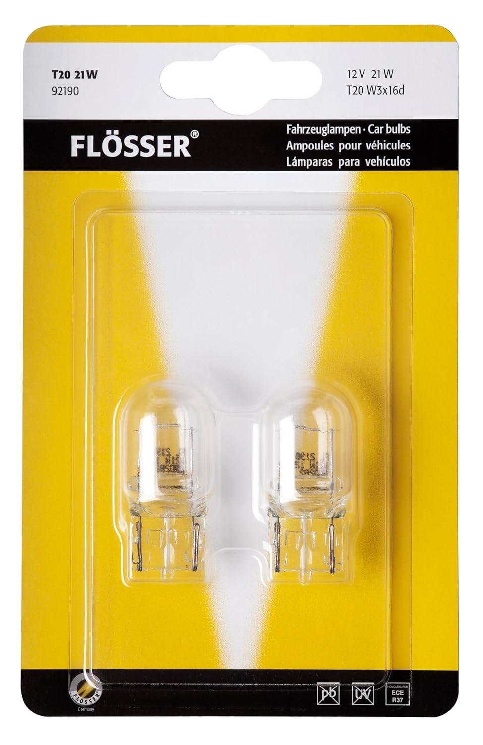 Lâmpadas Flosser 7440 T20 21W: Iluminação Potente e Durável para Seu Veículo (2 Unidades)