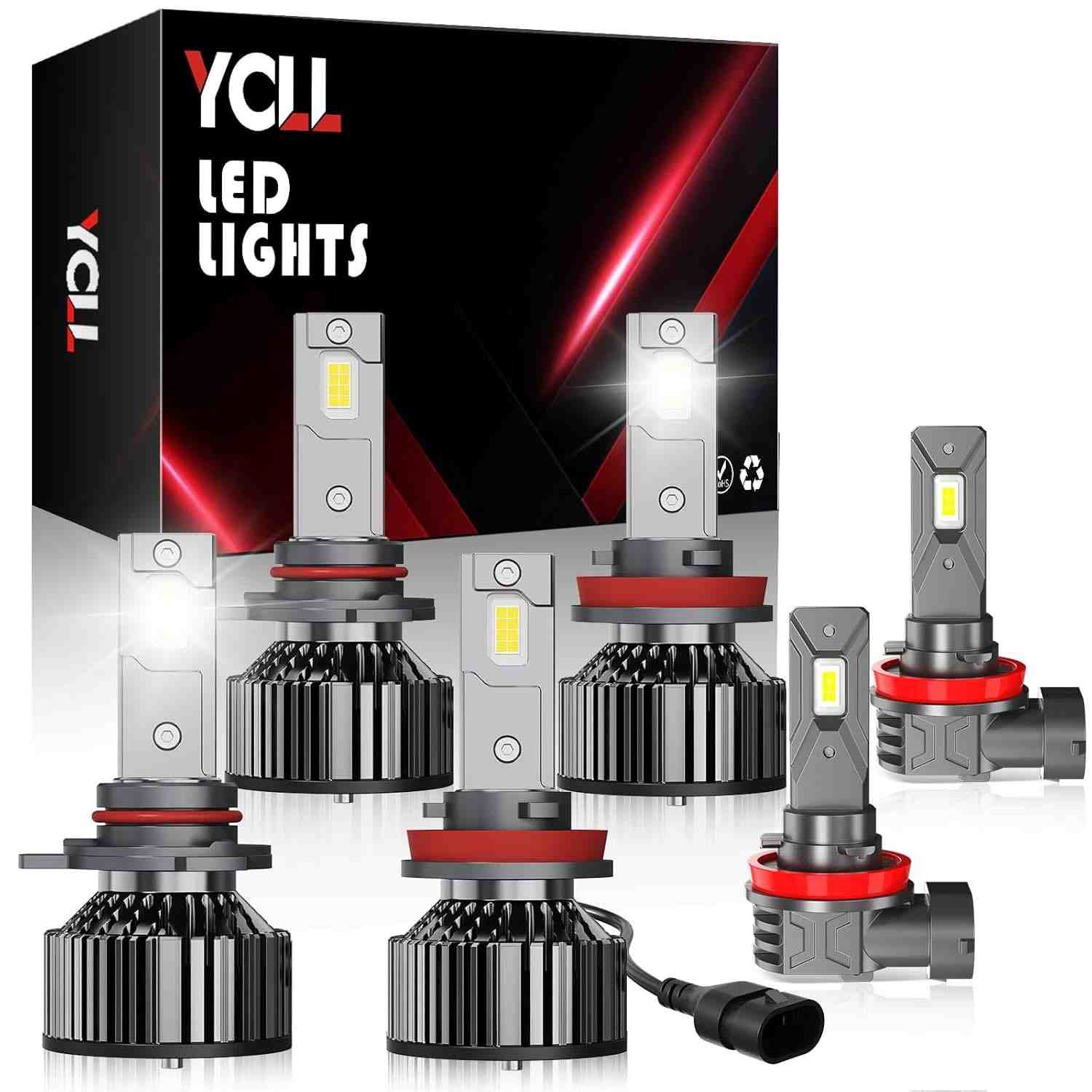 Kit Lâmpadas LED YCLL 9005/H11 para Nissan Rogue 2008-2013: Iluminação Potente e Duradoura