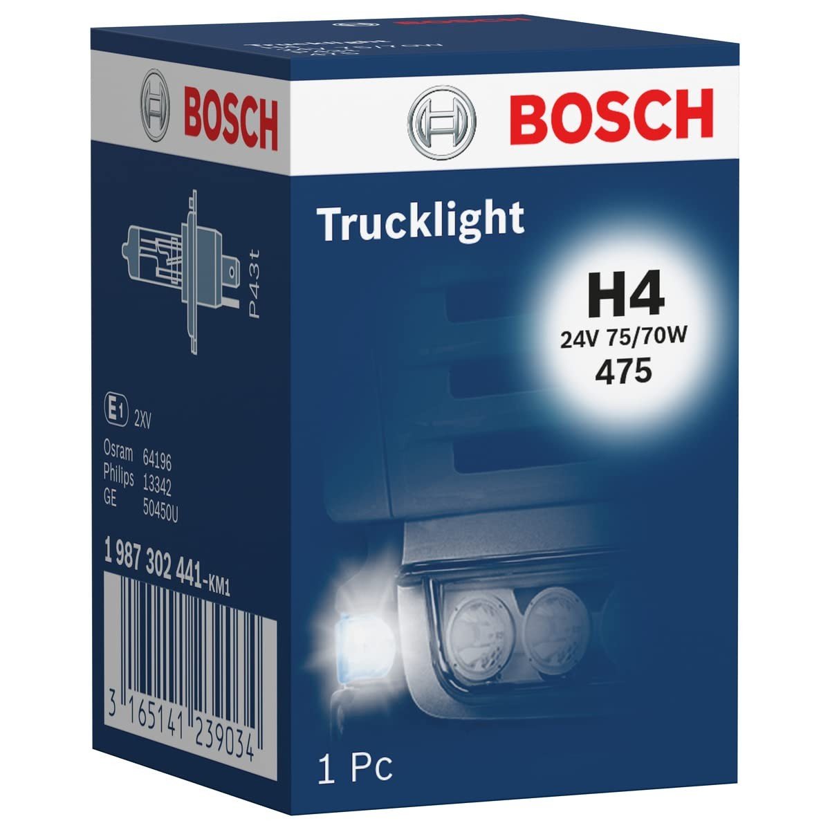 Bosch Truck Light H4 24V: Iluminação Potente para Caminhões e Ônibus