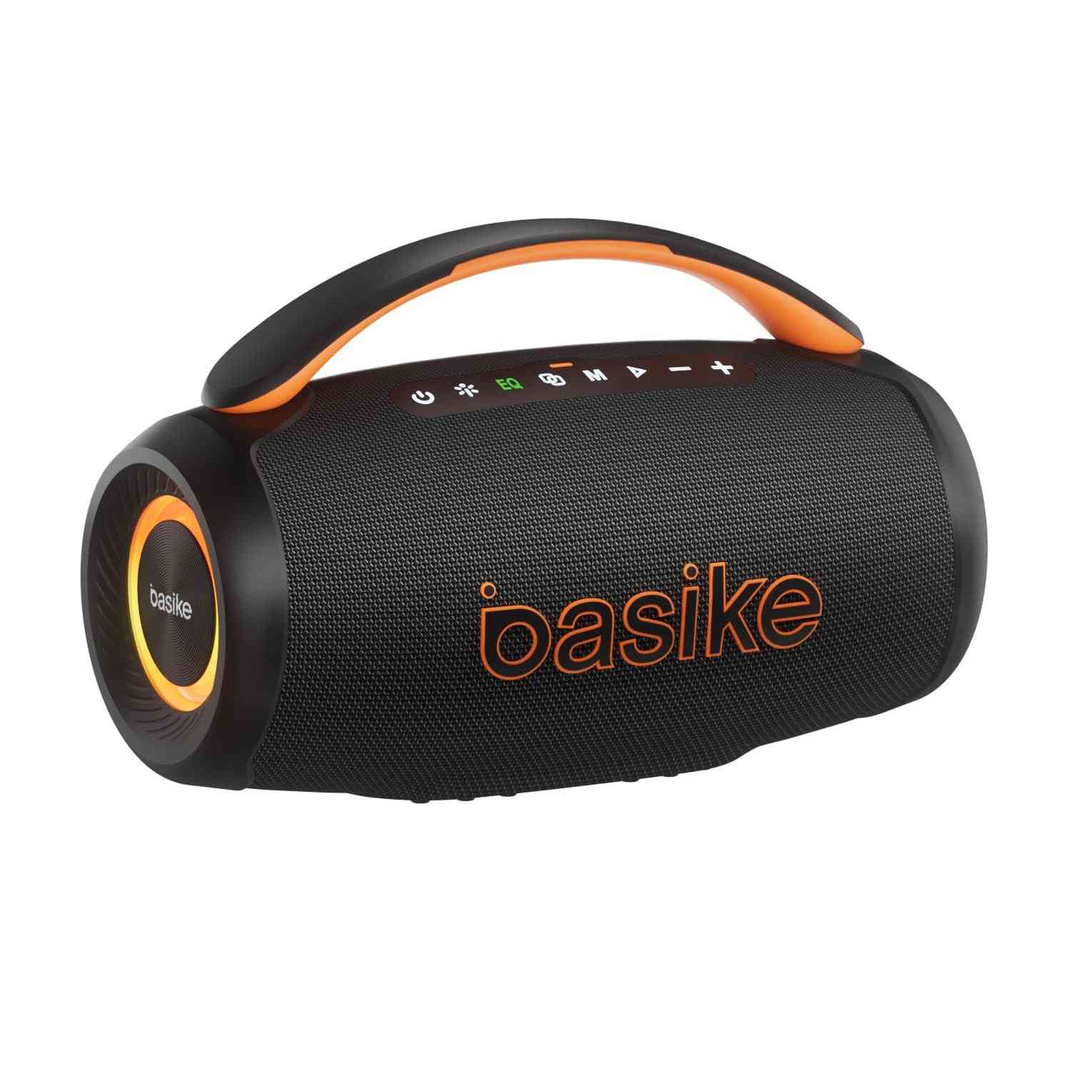 Caixa de Som Bluetooth Basike 100W IPX6: Som Potente, Grave Profundo e Resistência Total!