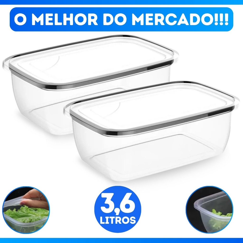 Potes 3.6L: Freezer, Micro-ondas e Fechamento Seguro