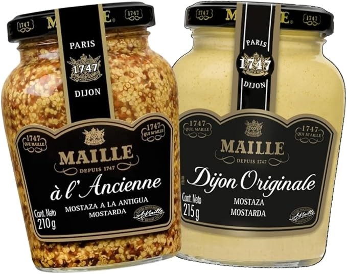 Mostarda Maille Original e a Moda Antiga - 2 potes