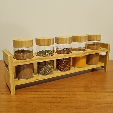 Potes de Tempero com Bambu: Organize sua Cozinha!