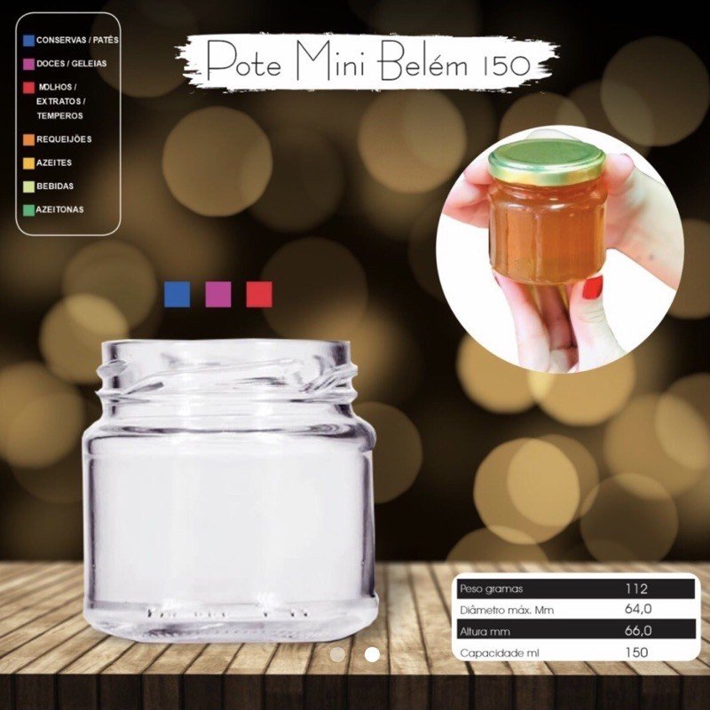Potes de Vidro 150ml: Ideal para Mel, Doces e Geléias!