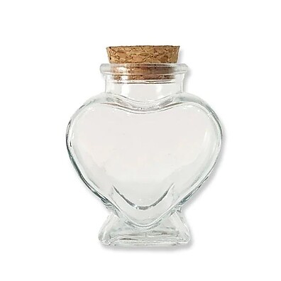 Potes de Vidro Coração 70ml: 60 Unidades!