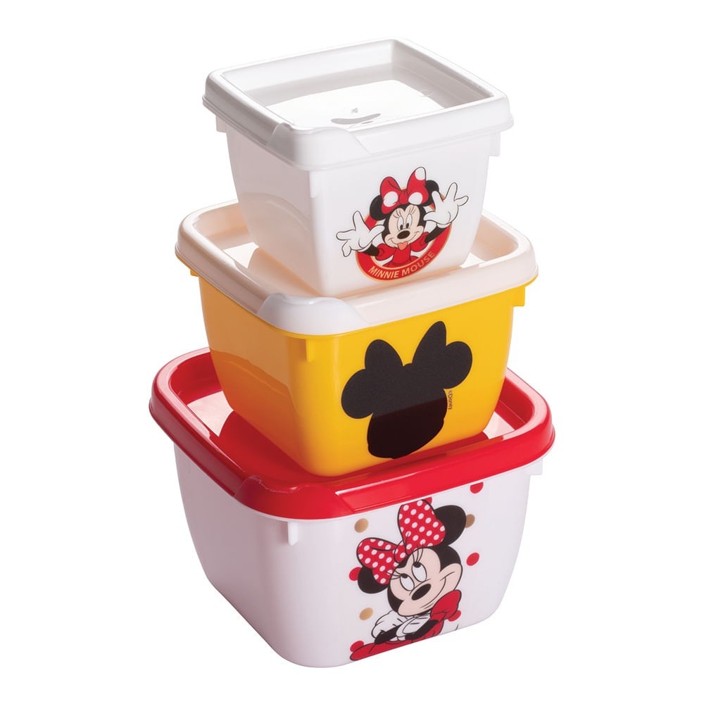 Potes Plasútil Minnie: Organize e Leve Comida!